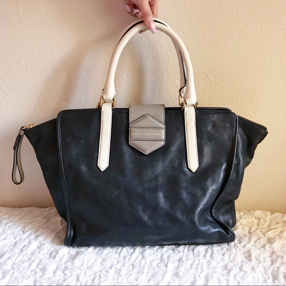 Marc by Marc Jacobs Black & White Satchel Bag